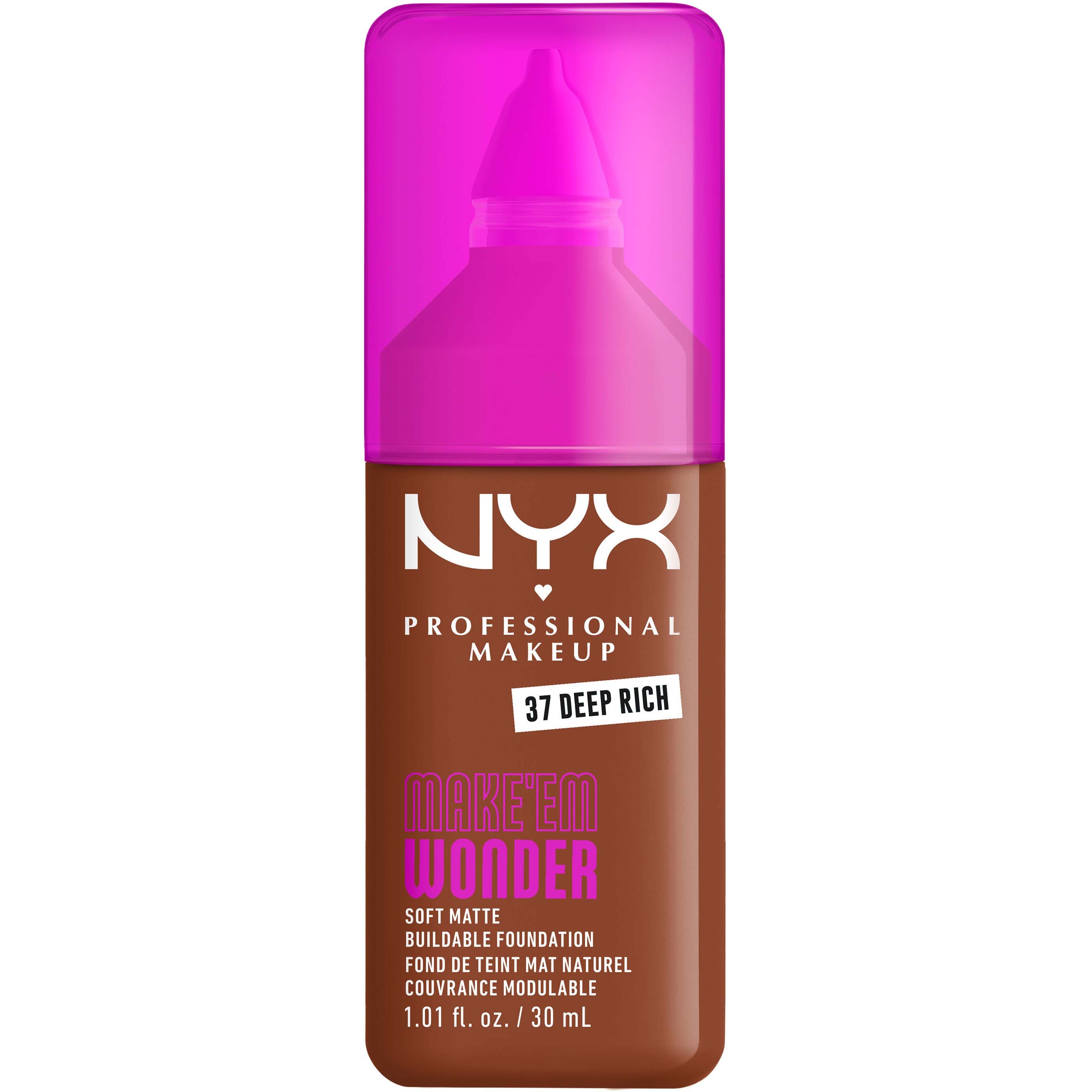 NYX Professional Makeup Make Em Wonder Foundation 37 Deep Rich - 30 ml