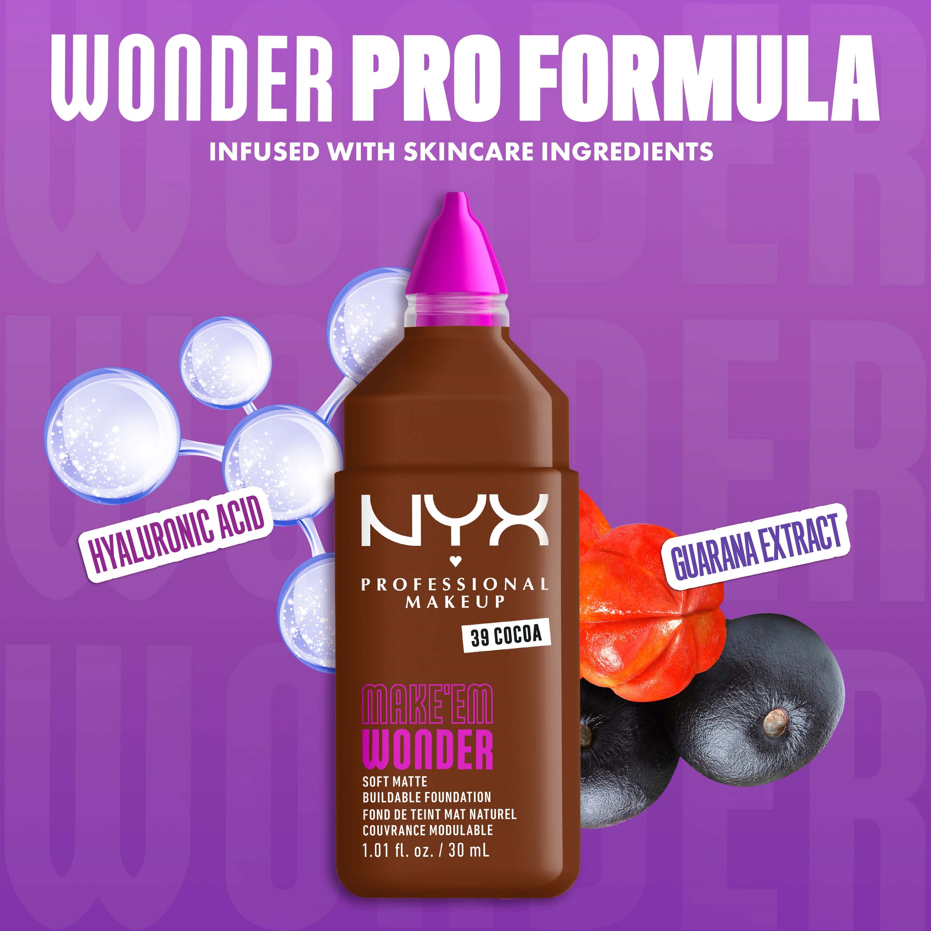 NYX PROFESSIONAL MAKEUP Make Em Wonder Foundation 39 Cocoa (obrázok 5)