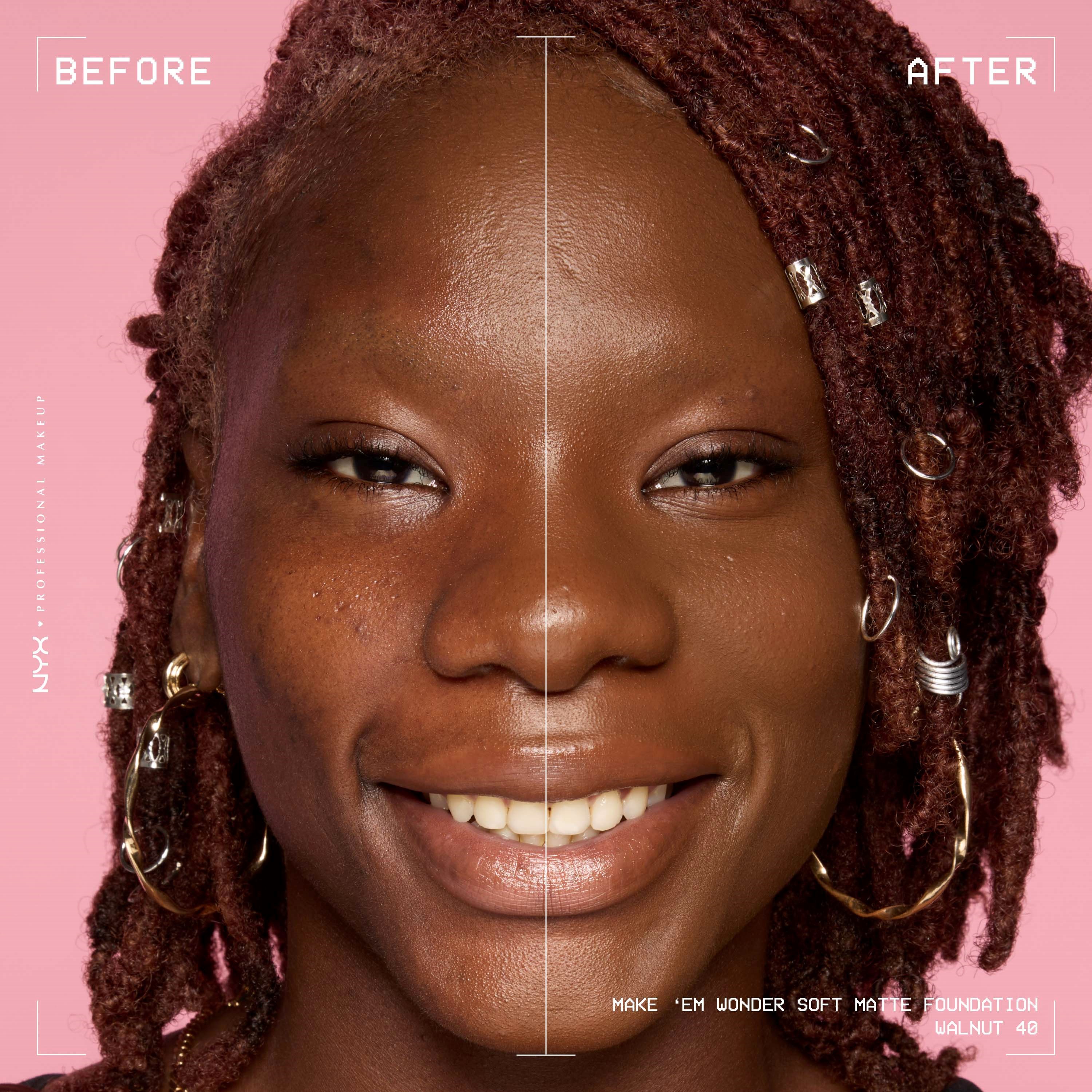 NYX PROFESSIONAL MAKEUP Make Em Wonder Foundation 40 Walnut (obrázok 4)