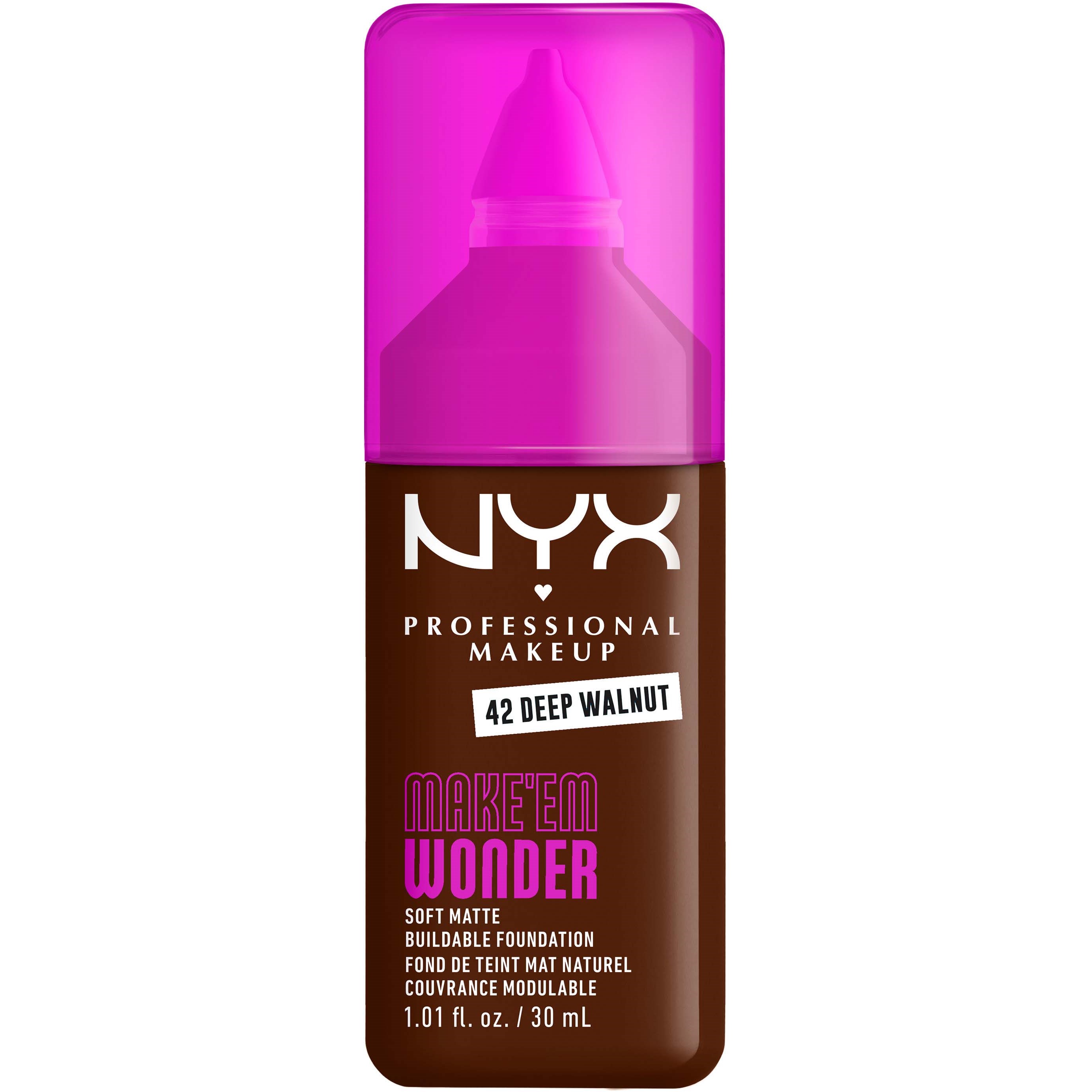 NYX Professional Makeup Make Em Wonder Foundation 42 Deep Walnut - 30 ml