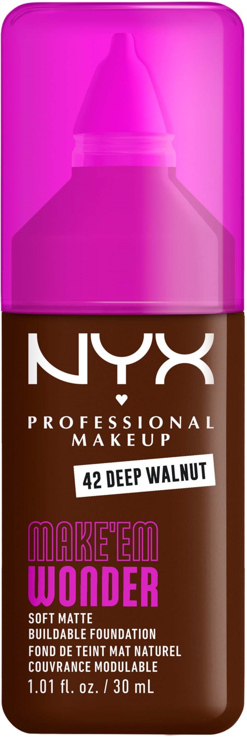 NYX PROFESSIONAL MAKEUP Make Em Wonder Foundation 42 Deep Walnut