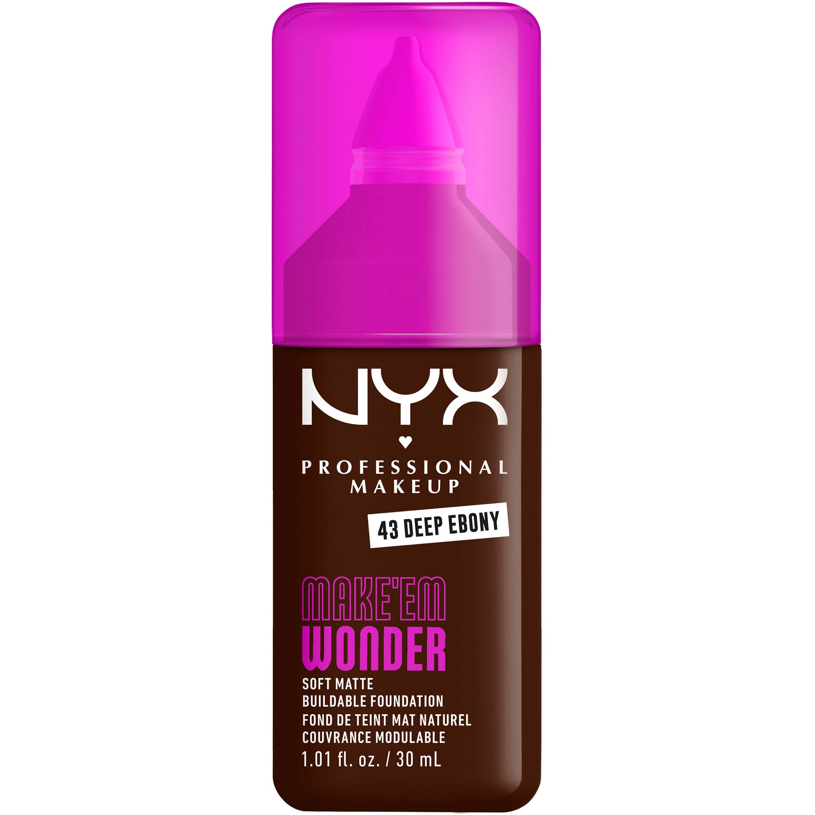 NYX PROFESSIONAL MAKEUP Make Em Wonder Foundation 43 Deep Ebony
