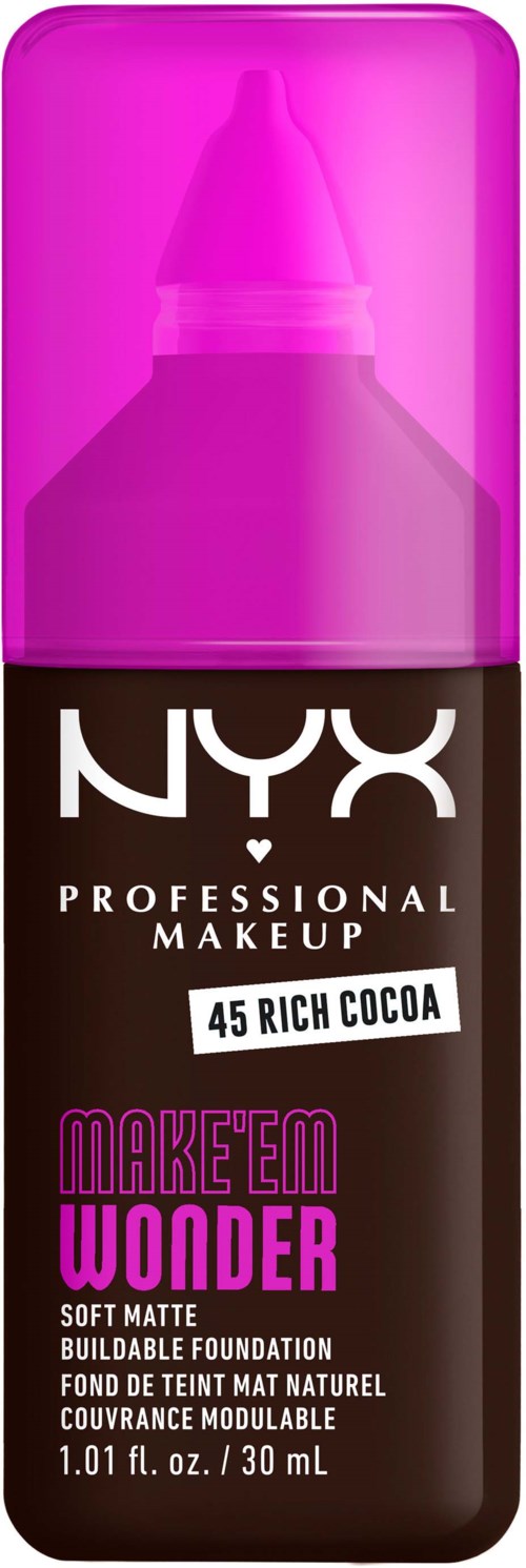NYX PROFESSIONAL MAKEUP NYX PROFESSIONAL MAKEUP Make Em Wonder Foundation 45 Rich Cocoa