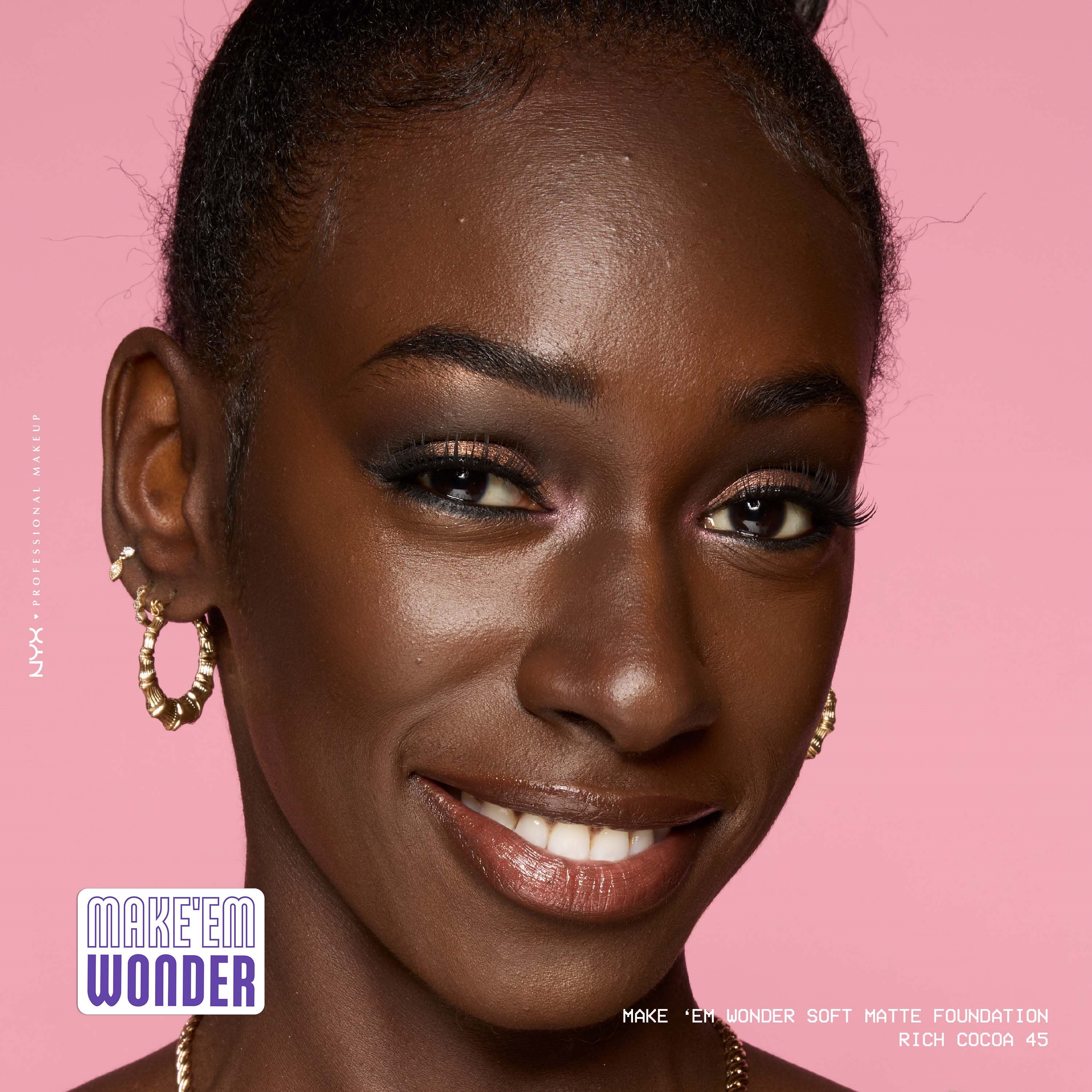 NYX PROFESSIONAL MAKEUP Make Em Wonder Foundation 45 Rich Cocoa (obrázok 8)