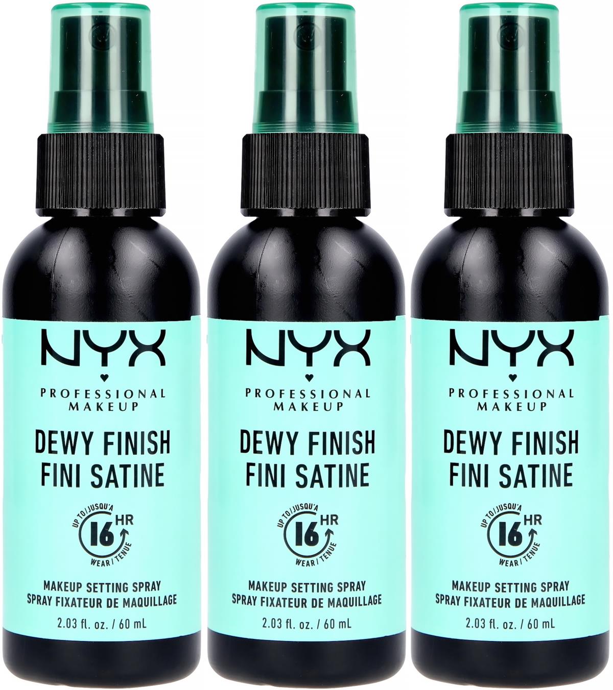 NYX PROFESSIONAL MAKEUP Makeup Setting Spray Dewy Finish x 3