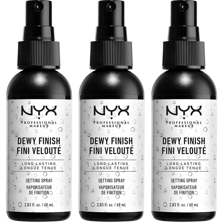 Läs mer om NYX PROFESSIONAL MAKEUP Makeup Setting Spray Dewy Finish x 3