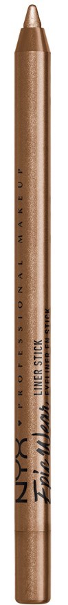 Kullan kulta-värinen kynä, jossa musta teksti, NYX Professional Makeup, liquid soft matte lipstick, tyylikkäässä muotoilussa.