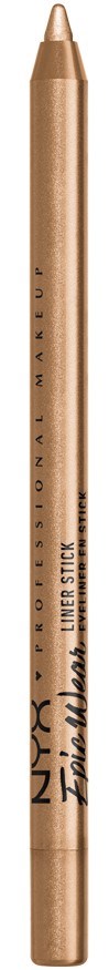 Een nudekleurige lipliner met zwarte tekst en dop. Het is van NYX, gelabeld "Felt Tip Liner Stick."