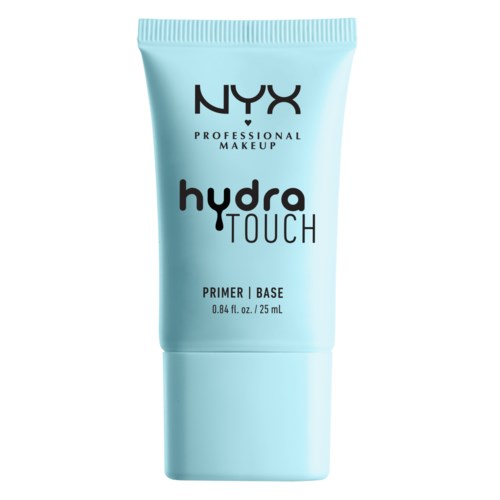 Sininen putki, jossa on NYX Hydra Touch Primer ja musta teksti.