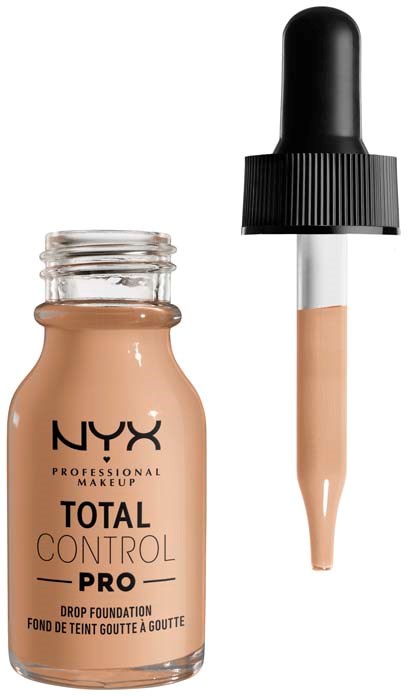 NYX-meikkivoidepullo ja tippaohjain.