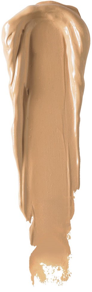 A long streak of beige makeup or cream, spread vertically with some visible texture and shine.