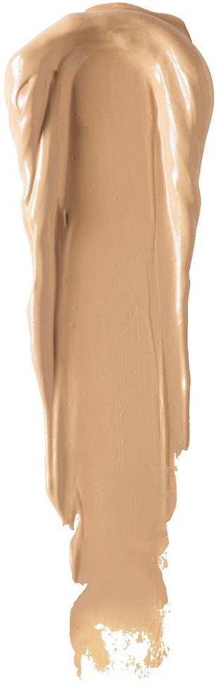 A vertical strip of beige makeup or foundation with a smooth, shiny texture.