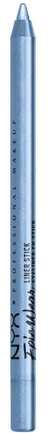 Niebieski ołówek do eyelinera z marką NYX i nazwą Sincerely w czarnym tekście.