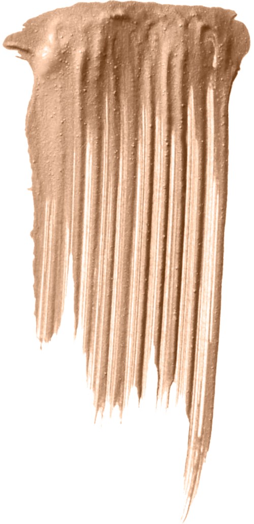 Krämig och slät makeup-bleckning med vertikala streck och ett glänsande finish.