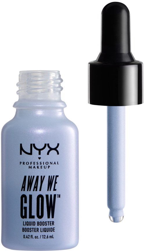 En liten flaska med NYX flytande makeup-boostare med droppare.