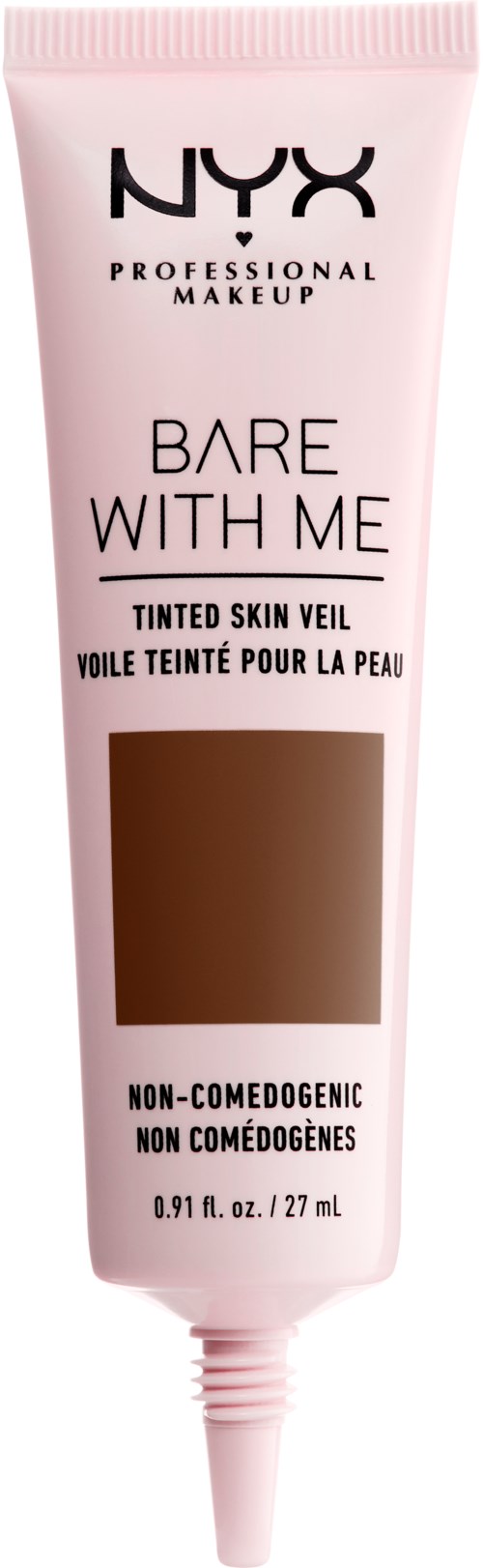 NYX makeup rør til tonet hudskærm kaldet 'Bare With Me', ikke-komedogen, 0,91 fl oz / 27 ml.