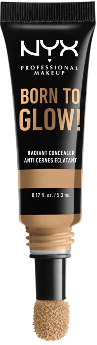 R tarczka NYX Born to Glow Radiant Concealer z aplikatorem.