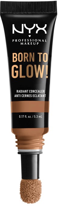NYX Born to Glow Lichtreflexconcealer in Tuben mit Schwammapplikator.