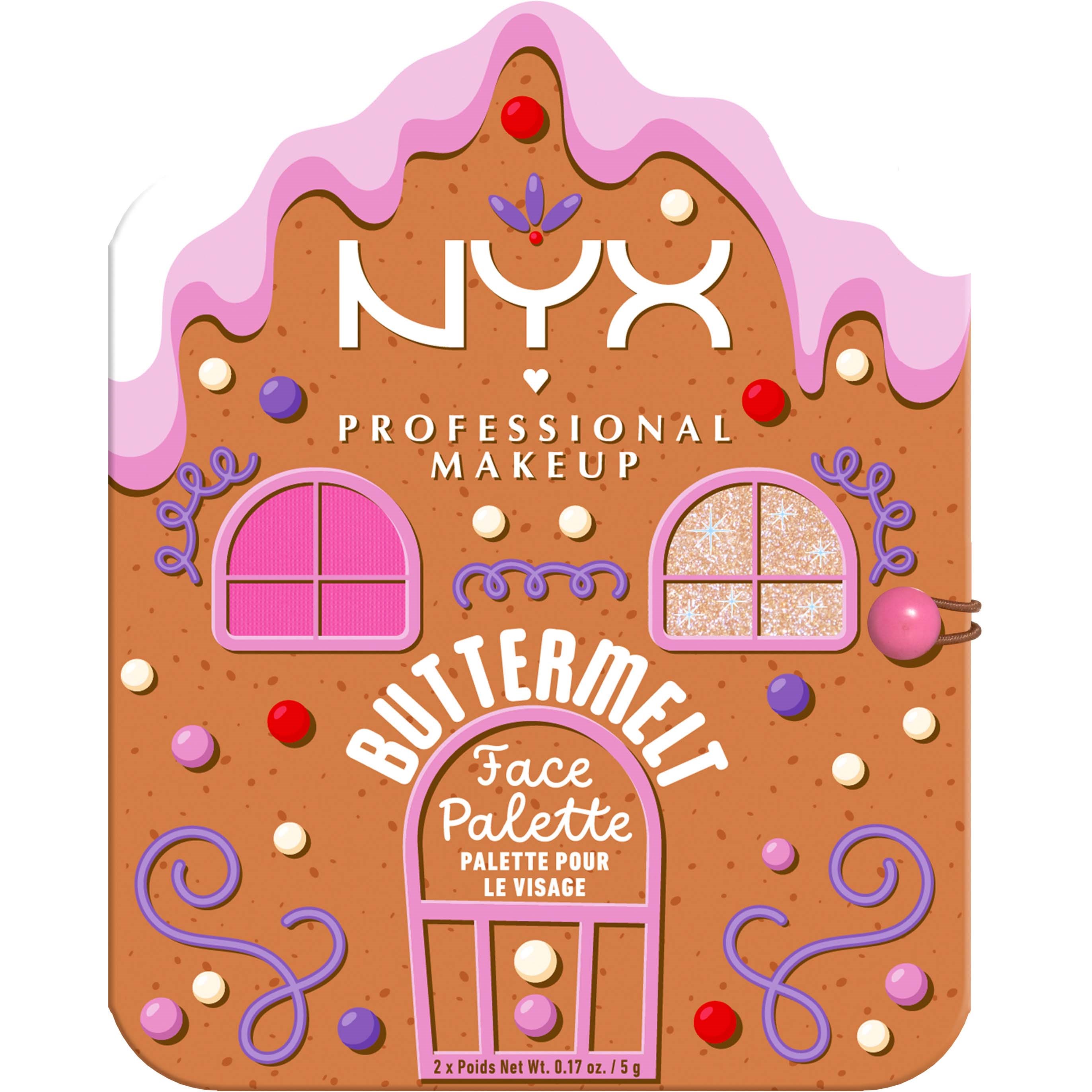 NYX PROFESSIONAL MAKEUP Buttermelt Face Palette Blush/Highlighter