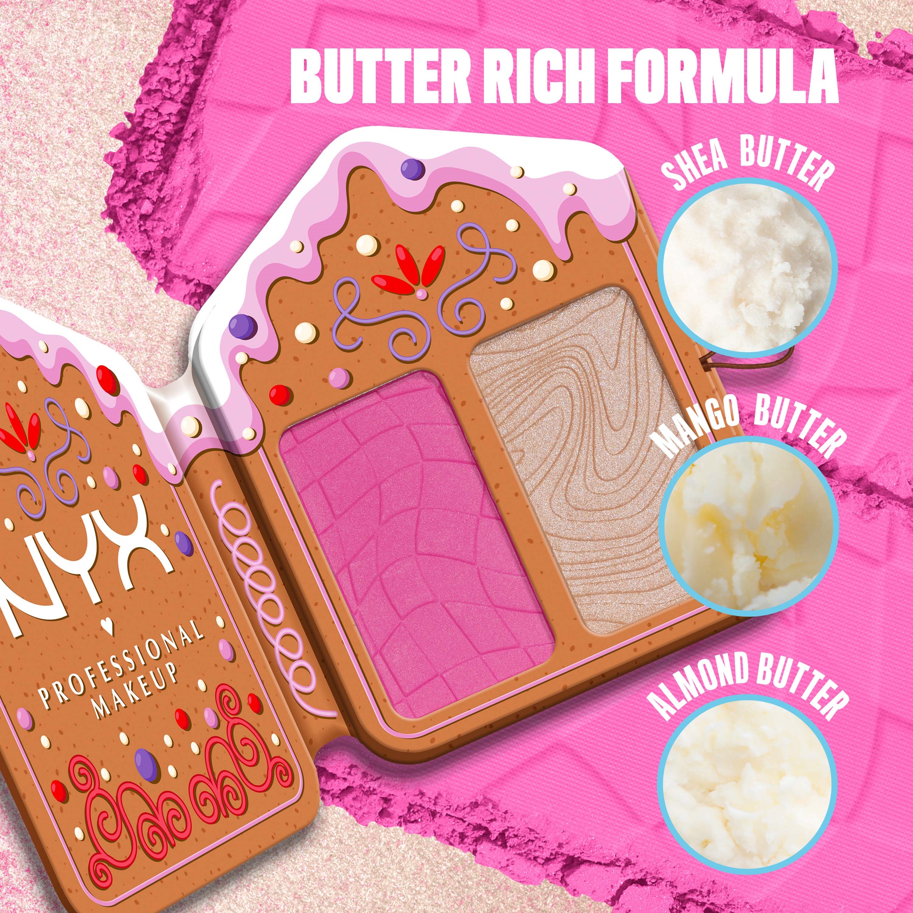 NYX PROFESSIONAL MAKEUP Buttermelt Face Palette Blush/Highlighter Ligh (obrázok 6)