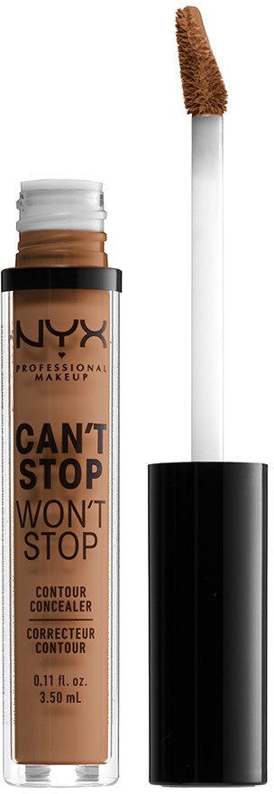 NYX-korriger i genomskinlig tub med borste, märkt "Can't Stop Won't Stop."