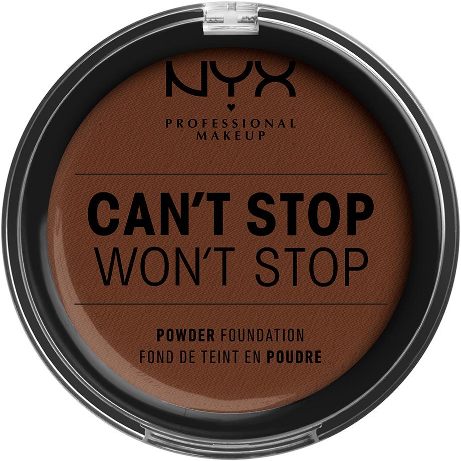 NYX PROFESSIONAL MAKEUP Can't Stop Won't Stop Powder Foundation Deep Walnut