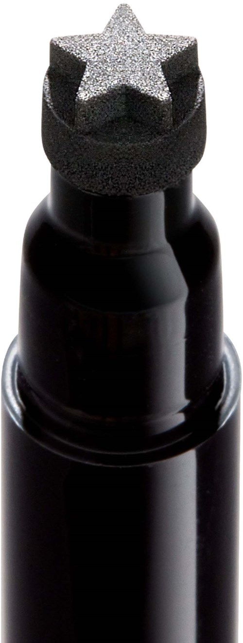 A black marker with a star-shaped tip on top. The marker appears to be designed for special marking or decoration.