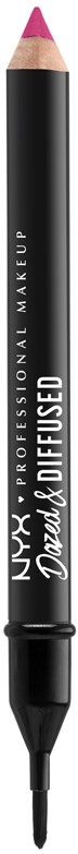 A black pencil-style makeup product with a pink tip and white text. It is labeled 'NYX PROFESSIONAL MAKEUP' and 'Dark Circle Dipped'.