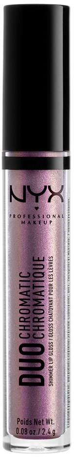 Et leppestift i tube med rosa glans og svart lokk, med NYX-logo og produktnavn i svart tekst.