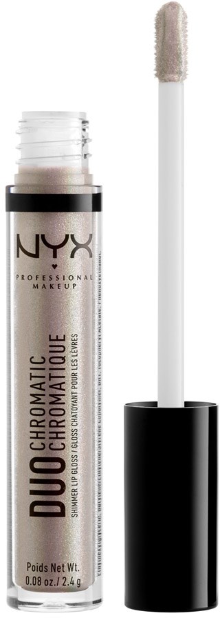 En tube med NYX flytende leppestift med en hvit applikator som peker oppover.