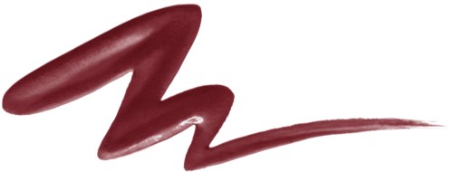 A red, wavy line on a black and white background, resembling a brush stroke or logo element.