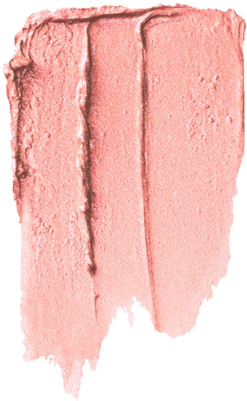 En rosa makeup- eller rougepuder med två vertikala linjer och ojämna kanter.