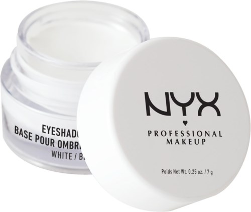 A small, white container with black text showing NYX and 'professional makeup'.