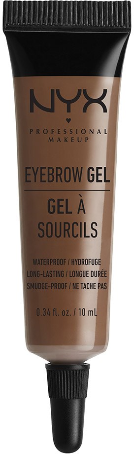 NYX Augenbrauengel-Tube, braun, wasserfest, langanhaltend, 10 ml. Jugendlich, professionelles Make-up-Produkt.