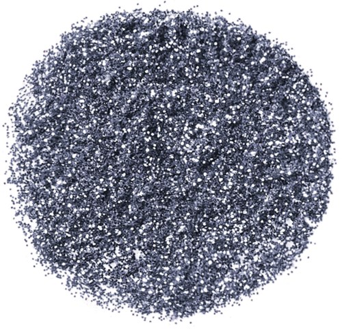 Een ronde berg glitters in zwart en wit, glanzend en sprankelend. Het lijkt op kleine sterren of glitters.
