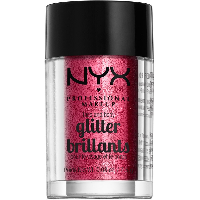 NYX PROFESSIONAL MAKEUP Face & Body Glitter Red