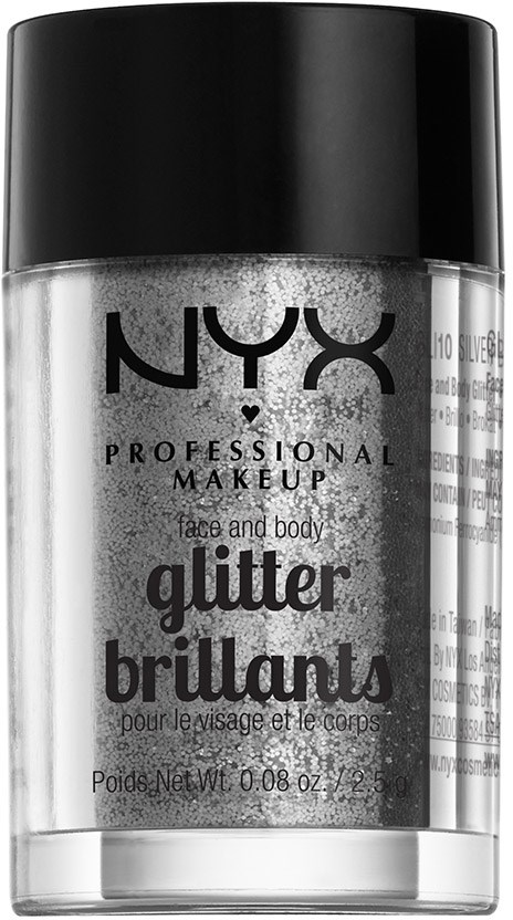 NYX PROFESSIONAL MAKEUP Face & Body Glitter Silver