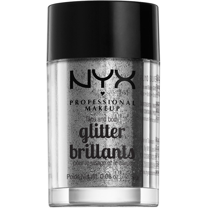 NYX PROFESSIONAL MAKEUP Face & Body Glitter Silver billede
