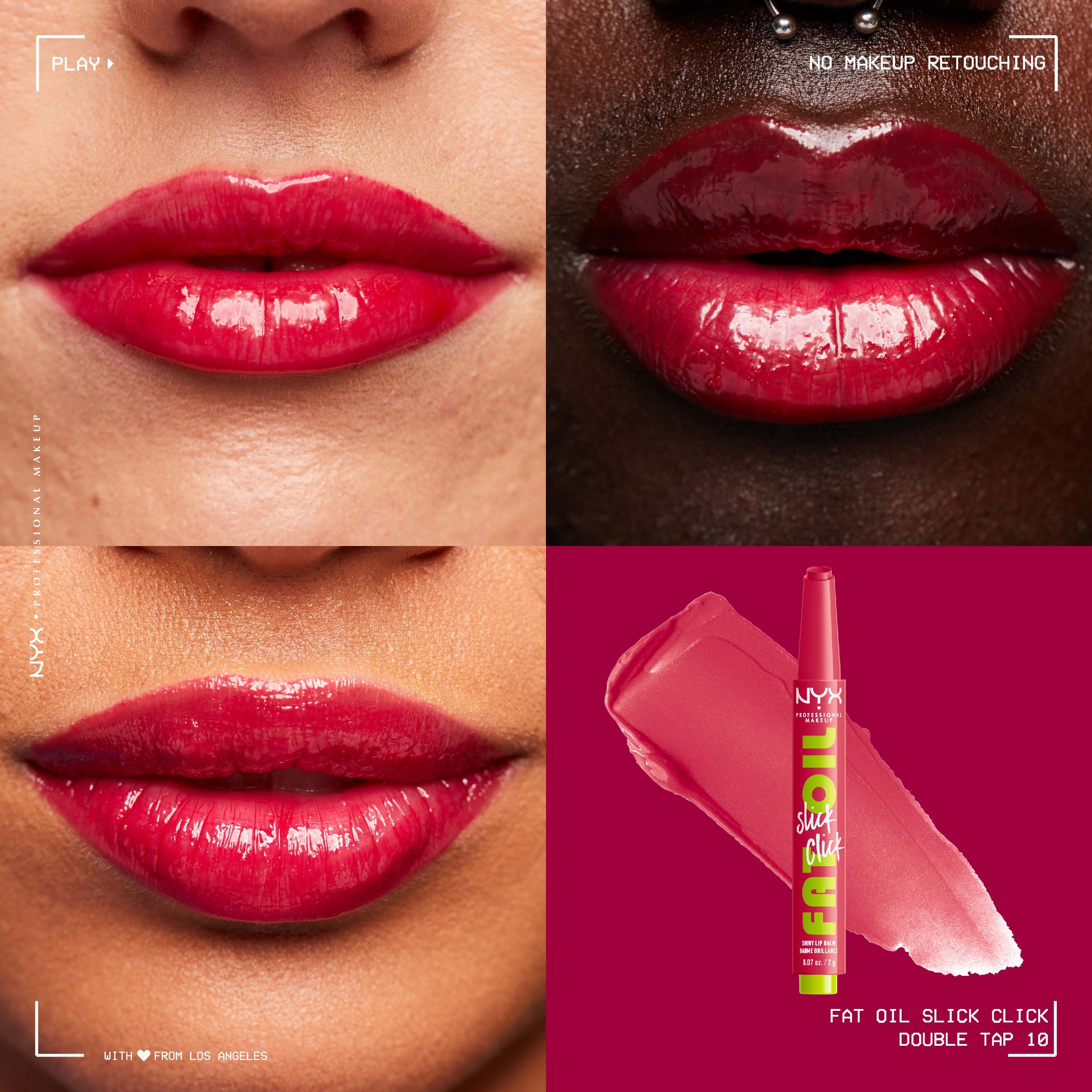 NYX PROFESSIONAL MAKEUP Fat Oil Slick Click Lip Balm 10 Double Tap (obrázok 2)
