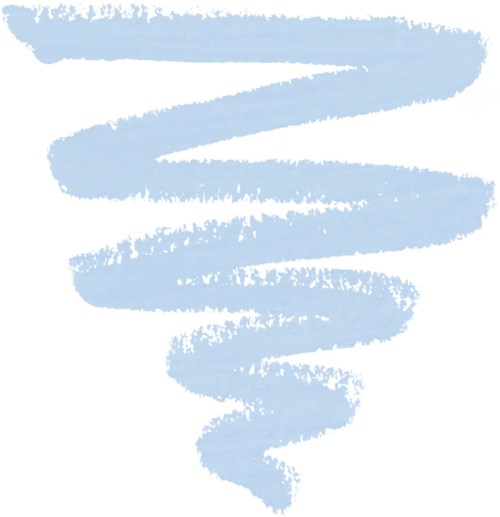 A light blue spiral drawing, gradually getting smaller from top to bottom.