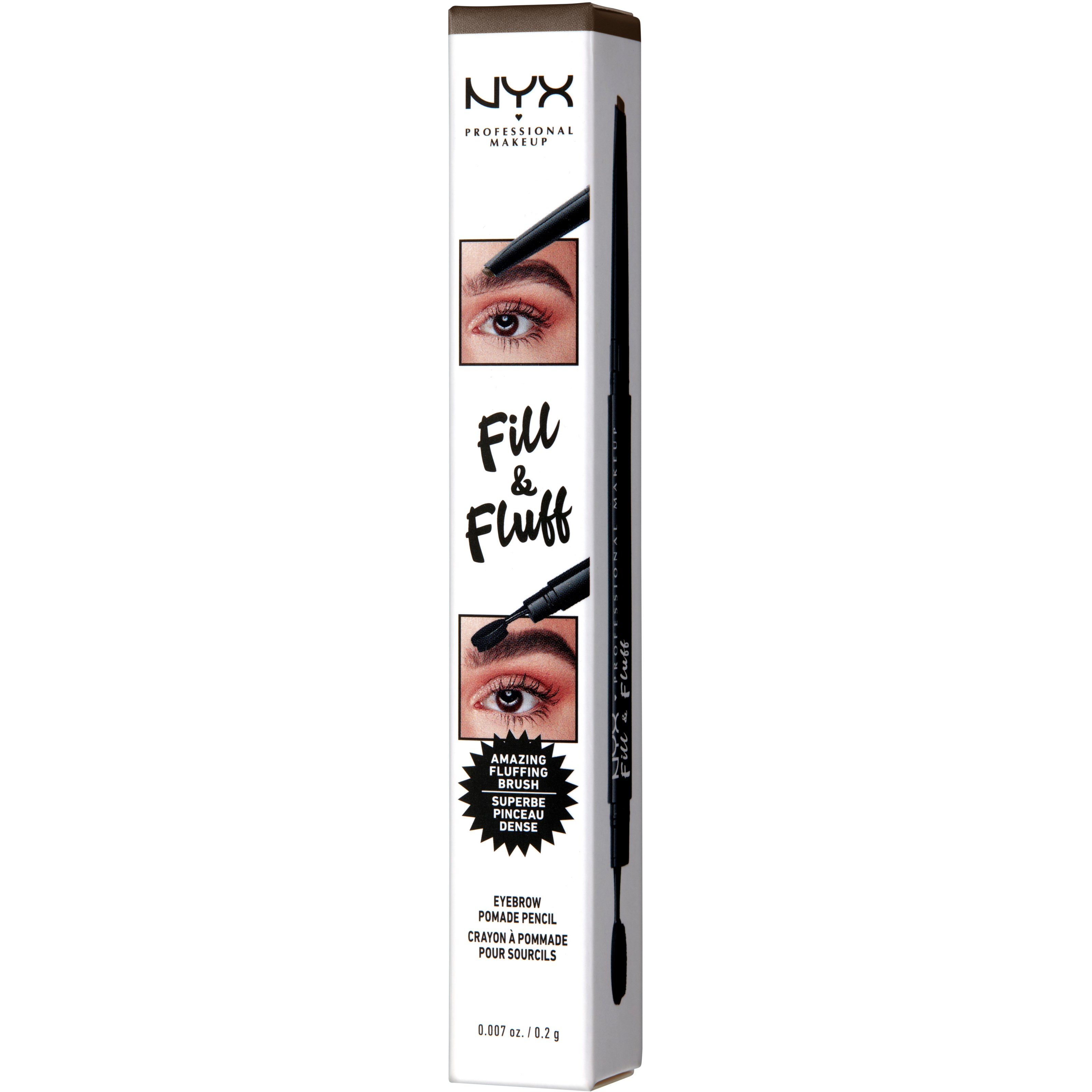 NYX PROFESSIONAL MAKEUP Fill & Fluff Eyebrow Pomade Pencil Ash Brown (obrázok 4)