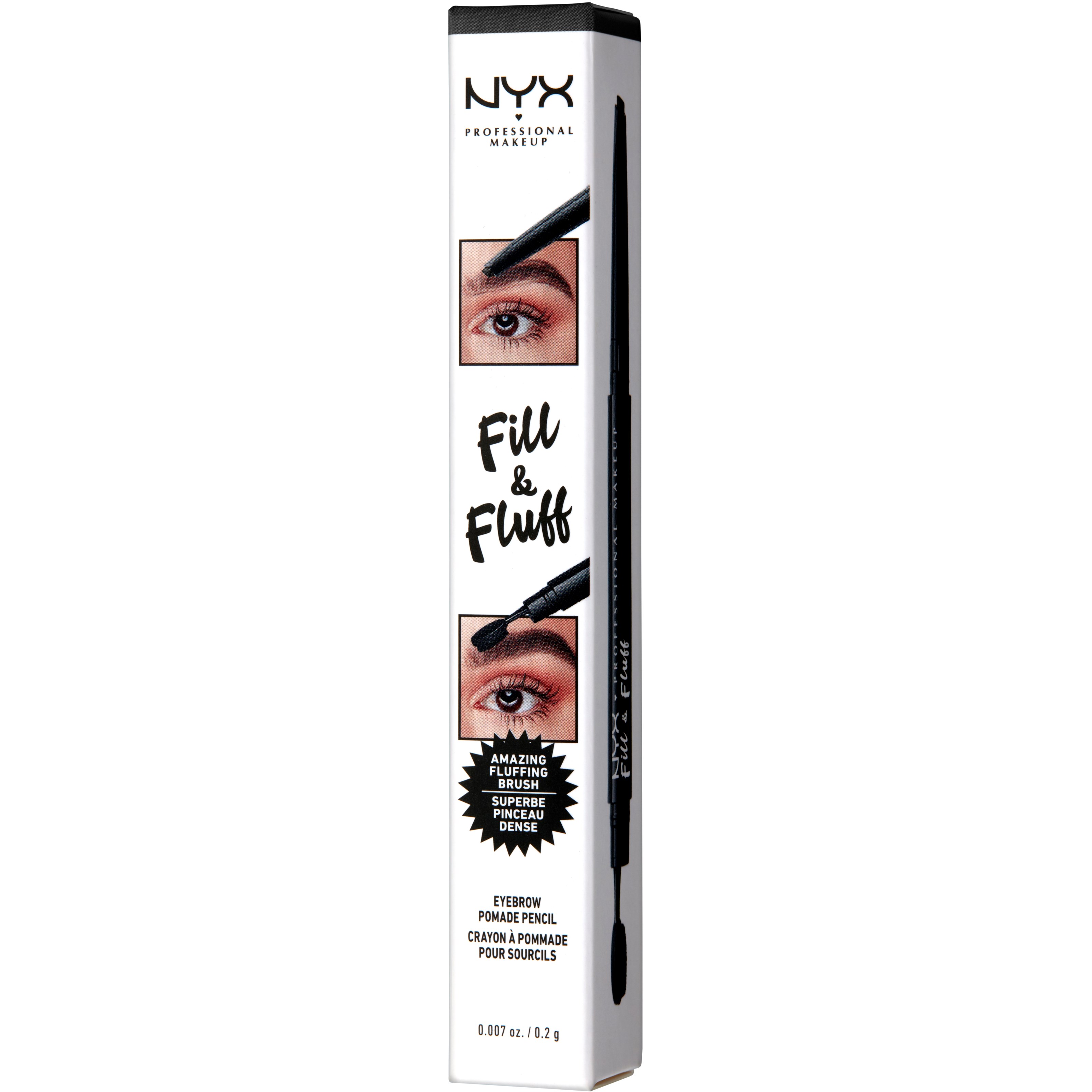 NYX PROFESSIONAL MAKEUP Fill & Fluff Eyebrow Pomade Pencil Black (obrázok 4)