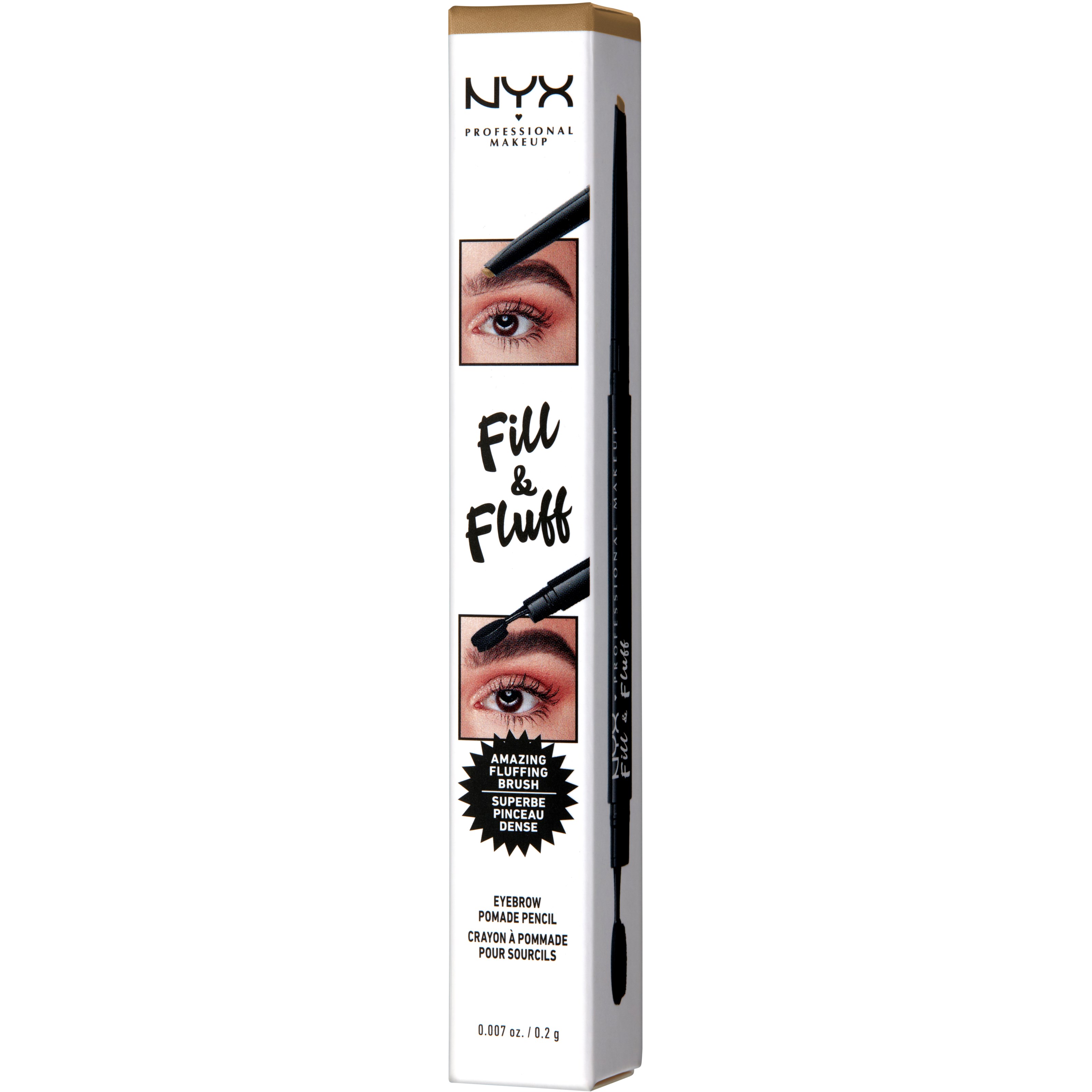NYX PROFESSIONAL MAKEUP Fill & Fluff Eyebrow Pomade Pencil Blonde (obrázok 5)