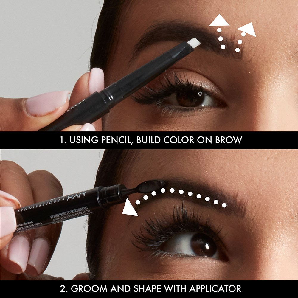 NYX PROFESSIONAL MAKEUP Fill & Fluff Eyebrow Pomade Pencil Clear (obrázok 4)