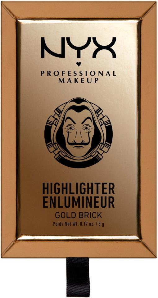 Nyx X La Casa De Papel NYX PROFESSIONAL MAKEUP La Casa De Papel Collab Gold Bar Highlighter