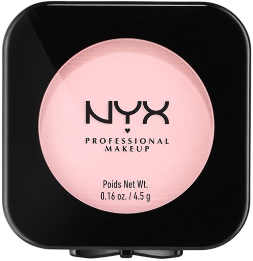 En rosa rouge i en svart sminkask med NYX Professional Makeup-logga. Små viktuppgifter nedan.