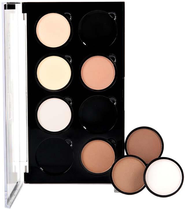 NYX Professional Makeup Highlight & Contour Pro Palette, 8 Powder Shades  for Shading, Defining, Bronzing and Highlighting, Vegan and Cruelty-Free,  2.7