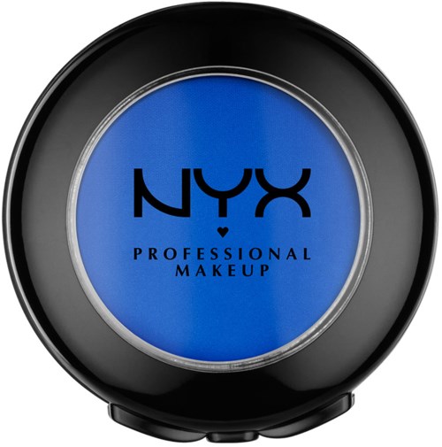 Blå runt makeup-produk med svart ytterlock, NYX-logga och texten "Professional Makeup".