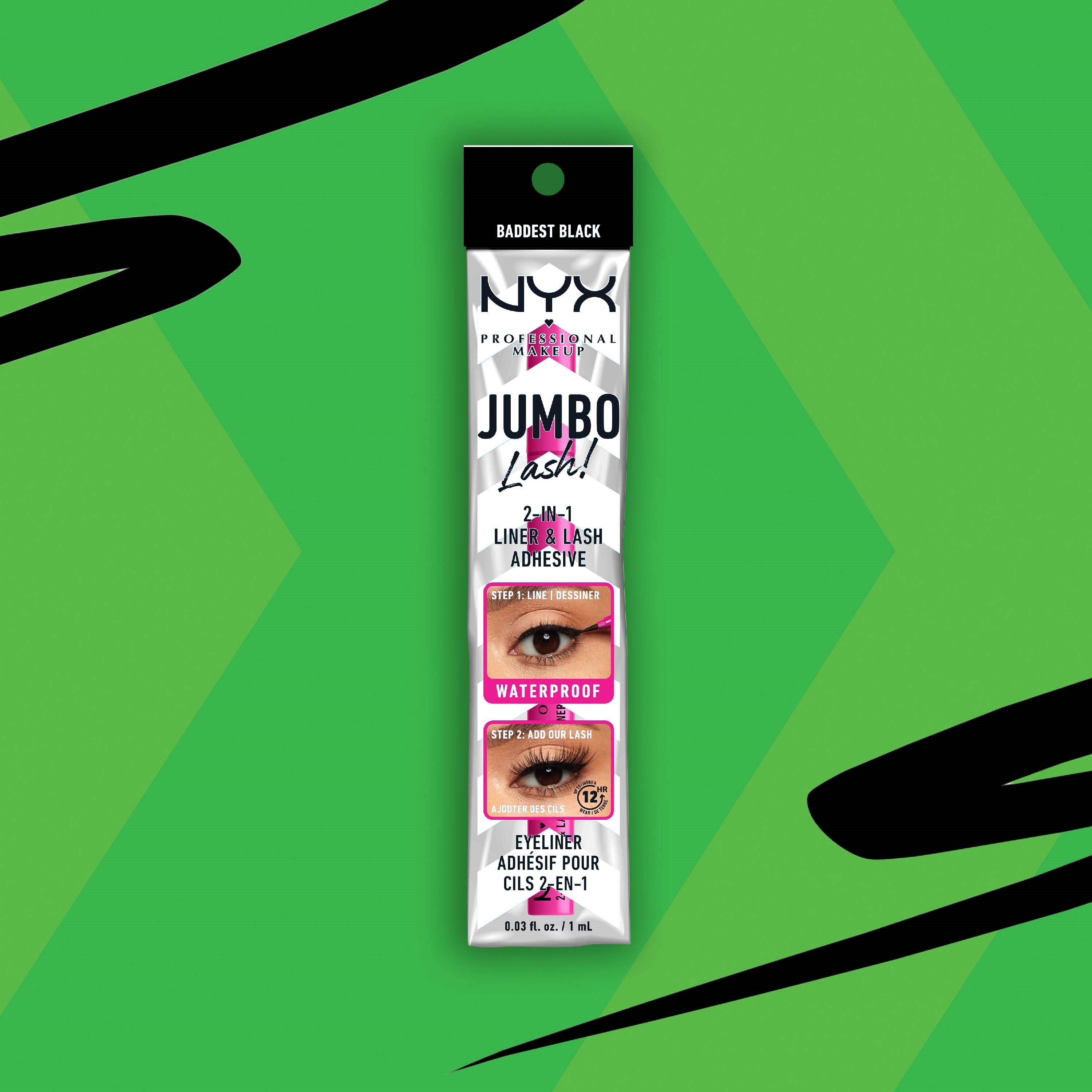 NYX PROFESSIONAL MAKEUP Jumbo Lash! 2-in-1 Liner & Lash Adhesive 01 Ba (obrázok 6)