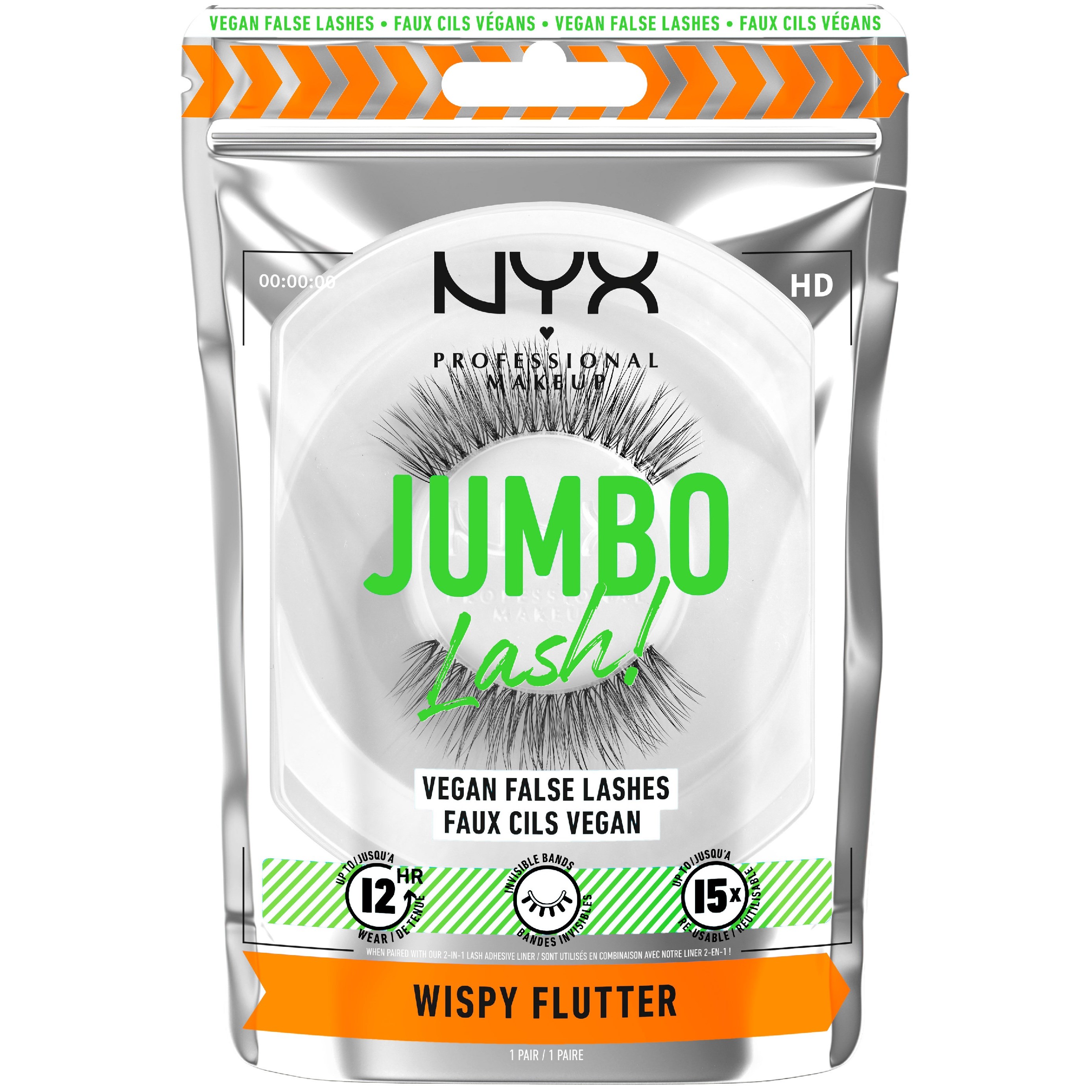 NYX PROFESSIONAL MAKEUP Jumbo Lash! Vegan False Lashes 03 Wispy Flutt (obrázok 3)